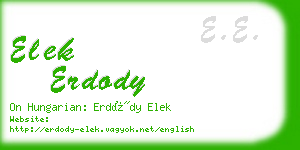 elek erdody business card